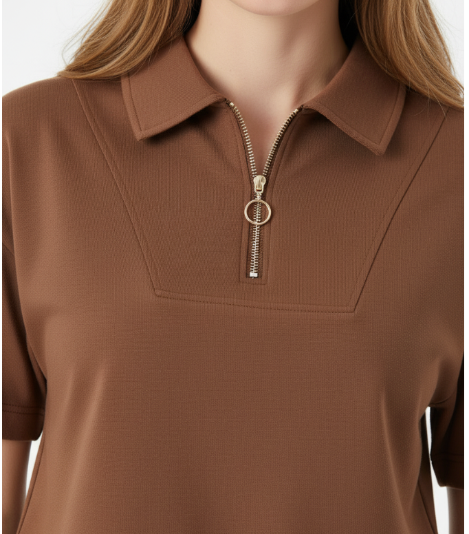 Letní souprava – Polo Top na zip & Šortky